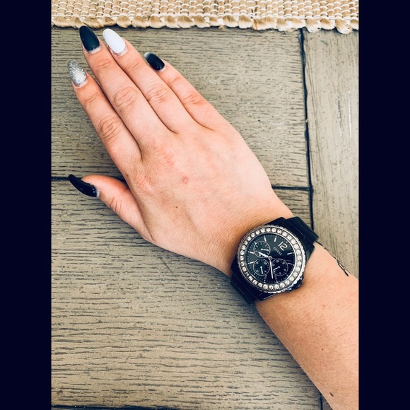 Guess Black and Crystal Multi-function watch - Picture 1 of 7